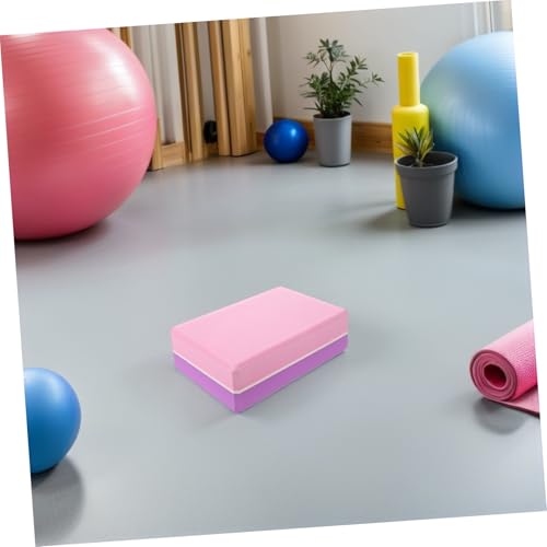 2pcs Yoga Blocks High Density Eva Foam Non-slip Surface Beveled Edges Supportive Gym Blocks for Pilates Meditation Balance Stability Beginners Workout Equipment
