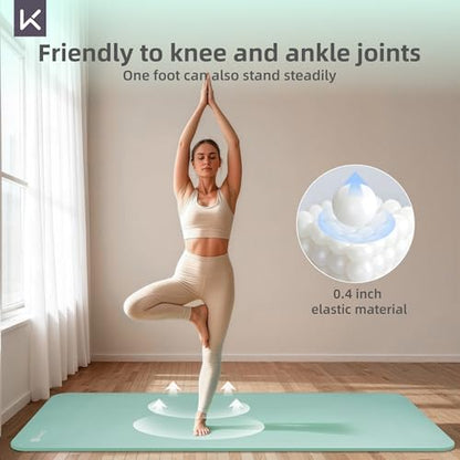 KEEP Extra Thick NBR Yoga Mat for Women & Men, 10mm Thick, 72”x32” Large Exercise Mat with Non-Slip Workout Mat for Yoga, Pilates, Stretching, Meditation – Wide & Cushioned Fitness Mat