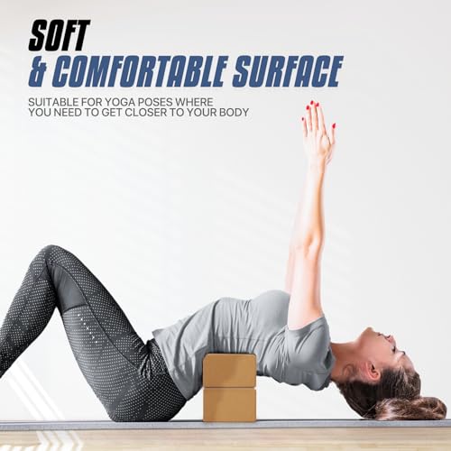 MADOG Cork Yoga Block, Density Natural Cork Yoga Equipment