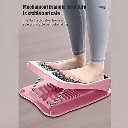 9Gear Anti Slip Portable Slant Board Foot Stretch Wedge Board Foot Massage Tension Plate Adjustable Incline Board Calf Ankle Stretcher - color: Pink