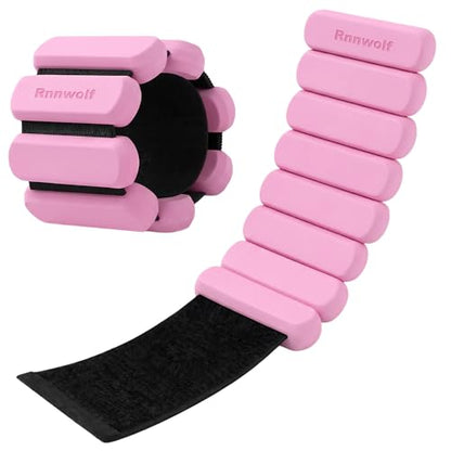 Wrist Ankle Weights for Women Men 2lbs /Pair - Adjustable Arm Leg Pilates Weights Weighted Bangles Wristbands for Gym, Yoga, Strength Training Fitness Workout