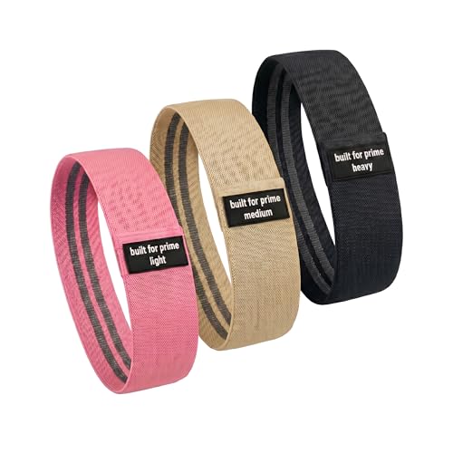 Heavy Duty Fabric Bands, Set of 3 – Premium Non-Rolling Resistance Loops for Strength Training & Toning
