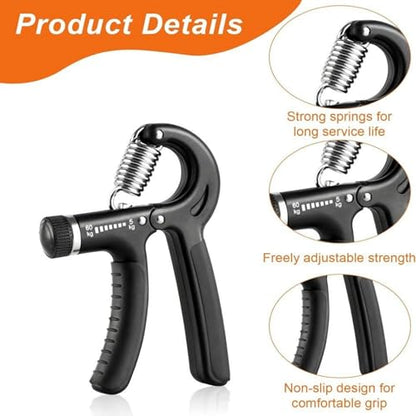 2 Pack Grip Strength Trainer, Hand Grip Exerciser Strengthener with Adjustable Resistance 11-132 Lbs (5-60kg), Forearm Strengthener Hand Exerciser for Musicians Athletes and Injury Recover