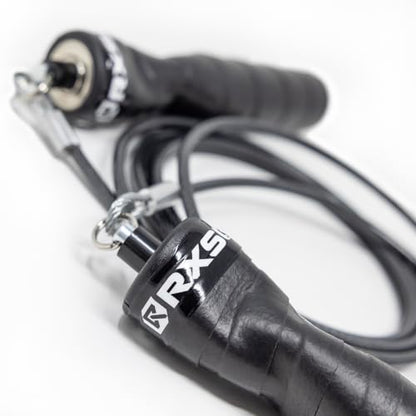 Jump Rope - Black Ops Ergonomic Handles with Trans Black Cable Buff 3.4 | Jump Smart Weighted Speed Rope for Sports & Fitness, MMA, HIIT, Cardio Workout - size: Small
