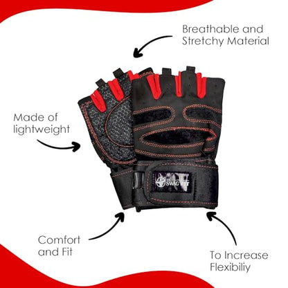 Weight Lifting Gloves, Supportive Gym Gloves for Fitness, Crossfit, and Weight Training for Men & Women, Non-Slip, Durable Workout Gloves with Wrist Support