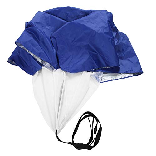 Running Parachute Speed Training, Speed Training Equipment Running Parachute Adjustable Waistband Pongee Coating Drag Running Speed Training Parachute for Sports (Blue)