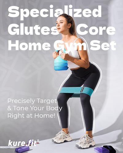 Adjustable Kettlebell | 5 lb - 12 lb | Kettlebell Weights Set for Home Gym | Full-Body Workouts, Strength Training, Weight Loss | Fabric Booty Band | Beginners & Women - color: Teal