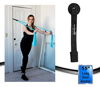 Resistance Bands for Working Out | 7Ft Long Resistance Bands |Super Exercise Bands with Carry Pouch and Door Anchor I Latex Free Workout Bands Including an Exclusive Workout App and E-Book