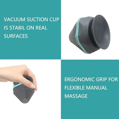 2pcs Trigger Point Ball, Manual Massager Ball with Suction Cup for Deep Tissue Myofascial Release Physical Therapy Foot Plantar Fasciitis Pain Relief Muscle Knot Psoas Hip Flexor Iliacus Release
