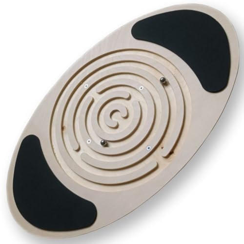 Balance Board with Maze for Kids & Adults – Rocker Wobble Disk Balance Board Game for Toddlers, Teens, Indoor Energy-Burning Play, Physical Therapy, Core Training & Coordination