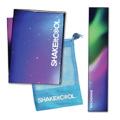 Original Cooling Towel – Be Cool in Style - Heat Relief, Soft, Lightweight, Sun Protection, Easy Clean - Perfect for Biking, Running, Yoga, Gym, Gardening - Aurora - color: Aurora