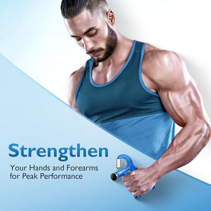 FitBeast Grip Strengthener Forearm Strengthener, Adjustable Hand Grip for Strength Training & Rehabilitation, 10-132 lbs Resistance, Ideal for Athletes and Physical Therapy - color: Light Blue