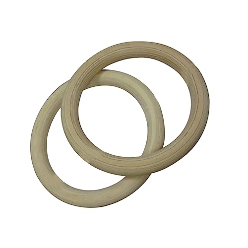 BESPORTBLE Pair Gymnastic Rings Fitness Ring Exercise Rings Workout Rings aldult Stretch Ring Bamboo Child - color: Khaki