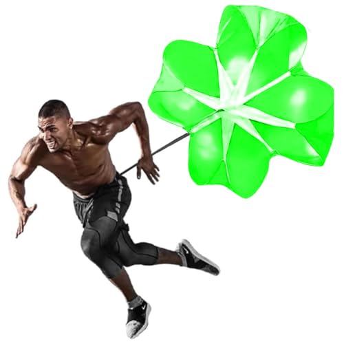 Running Speed Chute Resistance Parachute 56 inch Powerchute Umbrella Training Sprint Power Soccer Trainer for Runner, Football, Soccer Drilling