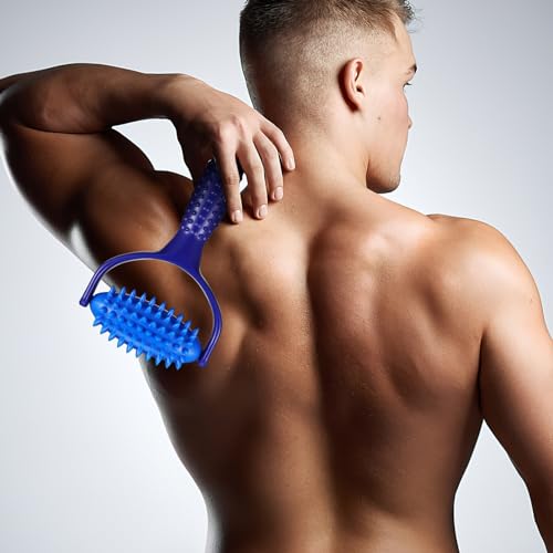 Lurrose Handheld Spiky Massage Ball Roller for Deep Tissue Myofascial Release, Fascia Release Tools for Neck, Back, Leg & Deep Tissue Massage, Massage Roller for Muscle Relief and Body Relaxation