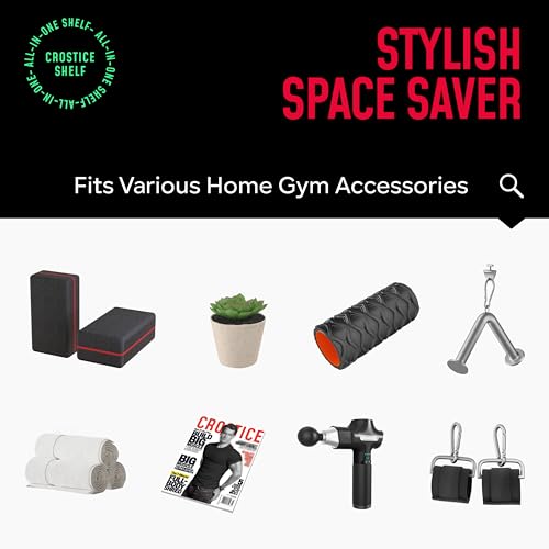 2-Tier Floating Shelf Compatible with Tonal Accessories, Home Gym Storage Shelf, Gym Rack Wall Mount Organizer, Workout Metal Holder, T-Bracket Lock Adapters Hanger, US Patent Holding - style: 2 Tier