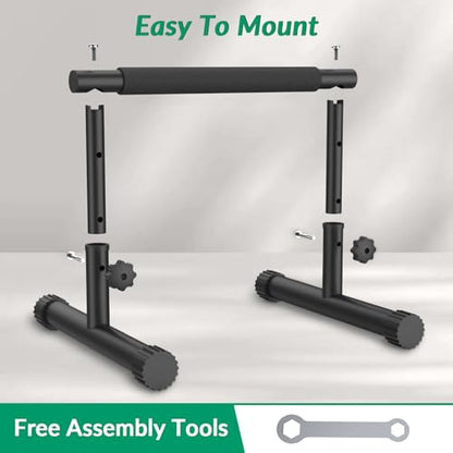 IMAYCC Push Up Bar, Adjustable 7.5" and 10.6" High Parallettes Bars & Dip Bar With Full-Cover Foam Grips, No Wobbling Calisthenics Equipment For Handstand, L-Sit, Gymnastics, Strength Training Home Gym - color: B