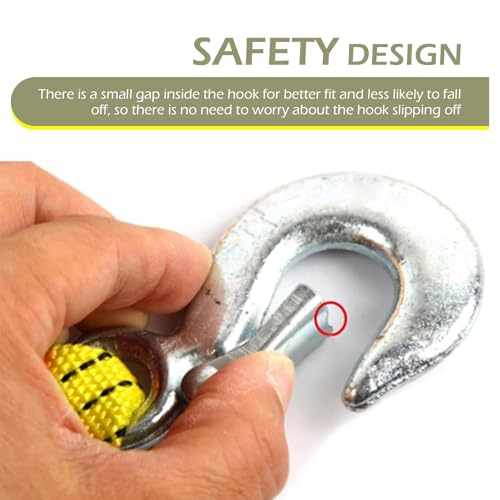 Car Tow Strap with Hooks, 20Ft Nylon Emergency Recovery Towing Strap, 30000 lbs Heavy Duty Reflective Tow Rope with Forged D-Ring Hooks, Cars Trucks Boat Emergency Accessories (Yellow)