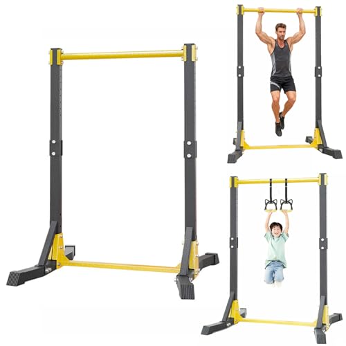 Pull Up Bar Free Standing, Portable Pull-up Bar Station for Home Gym, Pull Up Stand Station 400LBS with 11 Gears Adjustment Black 1pc