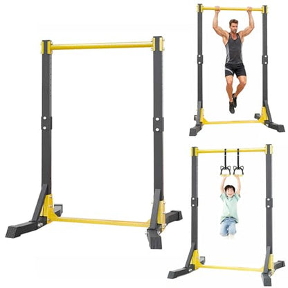 Pull Up Bar Free Standing, Portable Pull-up Bar Station for Home Gym, Pull Up Stand Station 400LBS with 11 Gears Adjustment Black 1pc