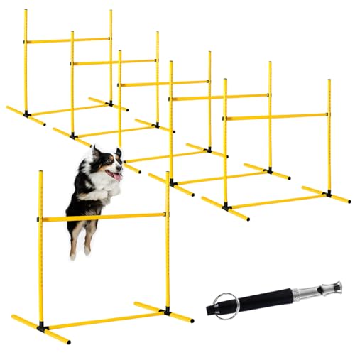 Halloscume 6 Pcs Dog Agility Training Jumps Hurdles,Yellow - color: Yellow