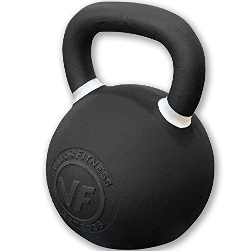 Valor Fitness Premium Kettlebell – Powder Coated Cast Iron for Durability – Enhanced Grip Strength – Weightlifting Core Training Home Gym Workout Equipment - 88 lb
