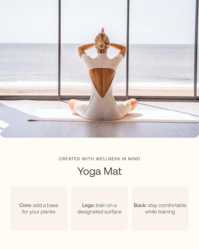 BetterMe Yoga Mat - Non-Slip Exercise Mat for Women - Cushioned Pilates Mat for Home Workouts, Stretching & Hot Yoga - Portable Fitness Mat with Strap