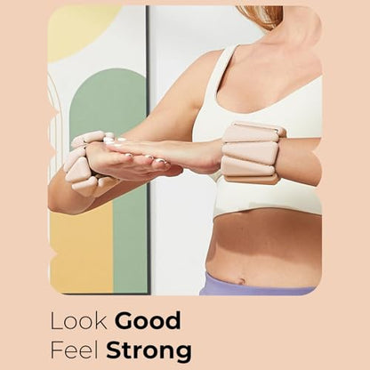 1 Pair Adjustable Silicone Weights Band for Ankle Wrist Leg Training Resistance Comfortable Weighted Strap - color: D