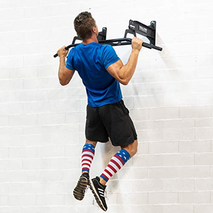 Valor Fitness Multi Grip Pull Up Bar - Wall or Ceiling Mount Chin Up Bar -Upper Body Muscle Building Station - Home Gym Workout Equipment