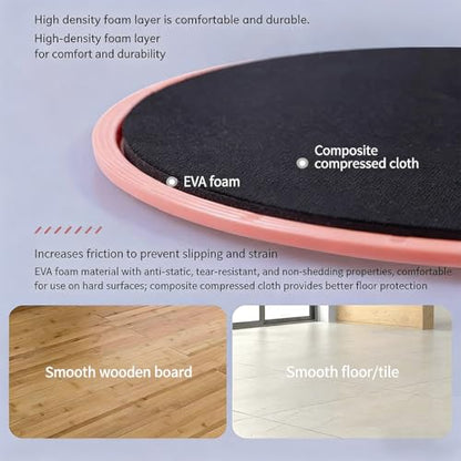 2-Pack Core Sliding Discs | Dual-Sided Workout Sliders for Carpet & Hardwood Floors, Fitness Exercise Pads for Home Gym