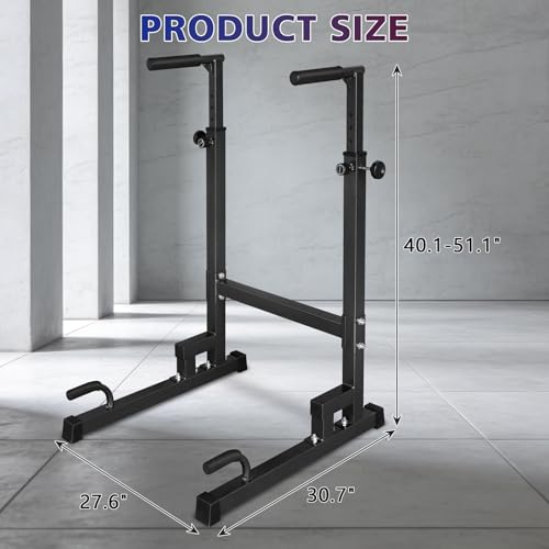 Adjustable Height Dip Bar Station, Multi-function Dip Station Pull Up Bar Full Body Strength Training Workout Fitness Equipment for Tricep Dips, Heavy Duty Dip Station for Home Gym - color: Dip Bar