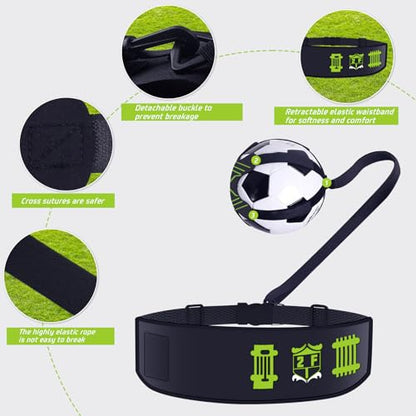 2F22E Soccer Training Mat for Kids & Youth, Non-Slip Silent Footwork Training Equipment with Soccer Bounce Trainer & Socks, Ball Mastery Skills Mat with Instructional Video for Indoor Practice