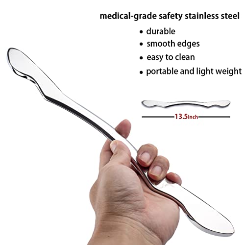 Gua Sha Scraping Massage Tool, IASTM Tool for Large Muscles, Soft Tissue Mobilization, 13.5 Inch Long - style: Classic Style