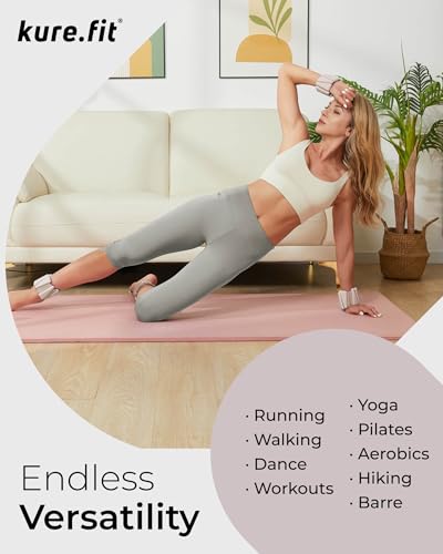 Pilates Weight | Wrist & Ankle Weights for Women | Weighted Bangles | 1LB/ 2LB Each (Set of 2) - color: Beige, size: 2 LB