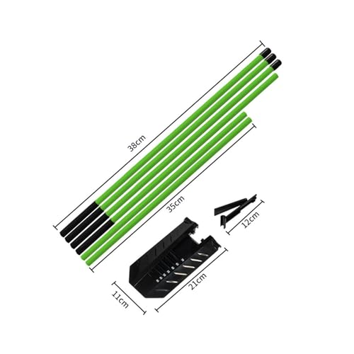 Golf Alignment Sticks Holder Swing Aid Trainer with Adjustable Angle Plate, 38cm/14.96inch Portable Swing Plane Correction Tool for Men Women