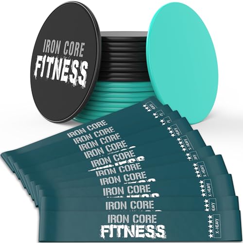 Sculpt Your Dream Glutes and Abs with Latex Mini Loop Resistance Bands and Core Sliders for Working Out– Durable and Portable Equipment for Booty Gains, Core Strength, and Total Body Workouts
