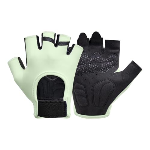 Workout Gloves for Women Lightweight Sweat-Wicking Breathable Gym Gloves with Silicone Grip, Padded Palm for Light Training Dumbbells, Cycling, Yoga, Pilates, Everyday Fitness