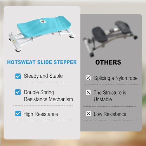 Balance Board, Ski Balancing Machine with 300 LBS Weight Capacity, Slide Stepper Stimulated Ski with Resistance Bands, Portable Balance Trainer for Full Body Workout