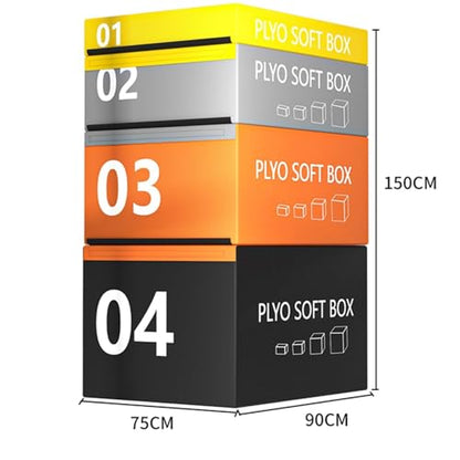 LICOME Jump Box Soft Foam Box Professional Physical Training Combination Box Used for Home Gym and Outdoor Exercise. Suitable for Agility Training and Speed Training - color: C