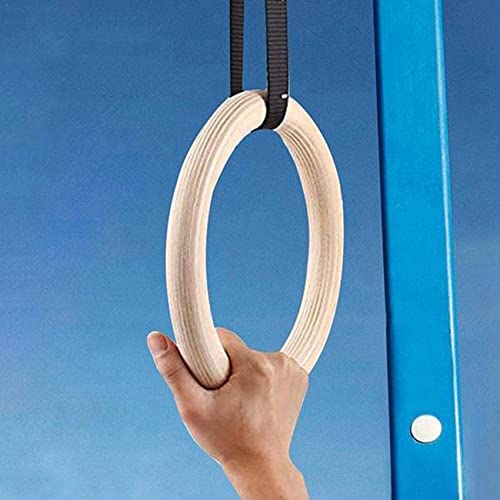 2Pcs Fitness Rings Training Ring New Wooden 32mm Exercise Fitness Gymnastic Rings Gym Exercise