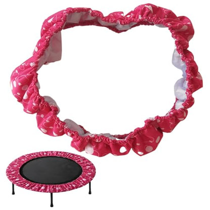1PC Mini Trampoline Spring Cover for Kids 36in 6 Hole Protective Trampoline Pad Replacement Round Oxford Cloth Tear Resistant Trampoline Cover Trampoline Accessories, Rose Red