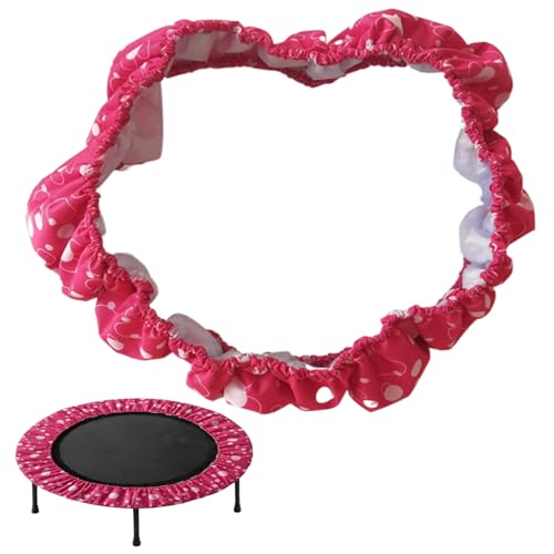 1PC Mini Trampoline Spring Cover for Kids 36in 6 Hole Protective Trampoline Pad Replacement Round Oxford Cloth Tear Resistant Trampoline Cover Trampoline Accessories, Rose Red