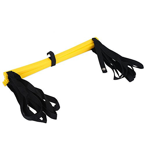 Speed Training Ladder, Portable Footwork Exercise Tackle for Football Soccer Sports (3.5m7 - Rung-Yellow)