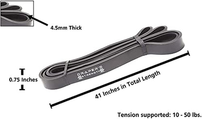 Draper's Strength Heavy Duty Resistance Stretch Loop Bands for Powerlifting Workout Exercise and Assisted Pull Ups