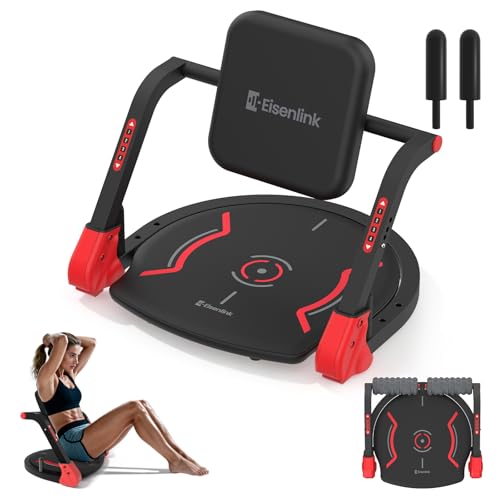 Sit Up Machine, Upgraded Ab Machine with Flat Backrest, Sit Up Exercise Equipment for Home Gym, Core Workout Ab Trainer with 4-Level Resistance, Massage Roller & Reinforced Steel Frame Holds 330LBS Max for Men & Women