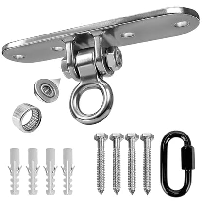 Swing Hanger Heavy Duty Ceiling Mount 800LB Capacity Stainless Steel Swing Hardware Accessories for Porch Playground Yoga Heavy Bag - size: Size 4