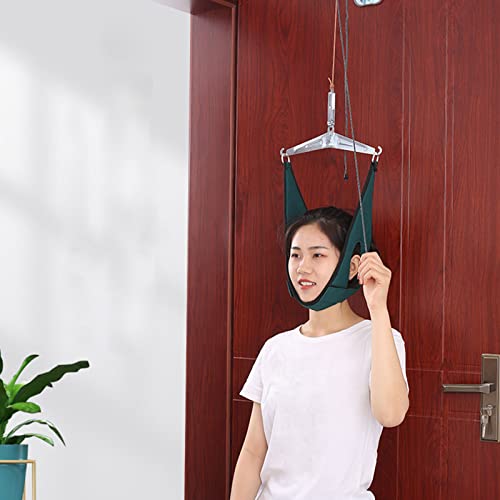 Cervical Neck Traction Device Over Door, Adjustable Portable Neck Stretcher for Home Use, Cervical Traction Kit for Muscle Relaxation & Tension Release