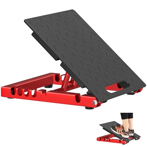 Slant Board for Calf Stretching, Heavy Duty Steel Calf Stretcher, 5-Level Adjustable Incline Board, 650 lbs Weight Capacity for Ankle Foot Knee Pain Relief, Physical Therapy & Plantar Fasciitis