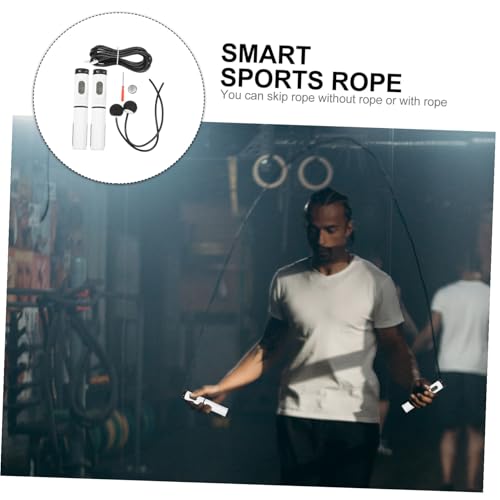 Weighted Cordless Jump Rope Digital Counter, Adjustable Indoor Ropeless Skipping Rope for Fitness Workout and Home Gym Training