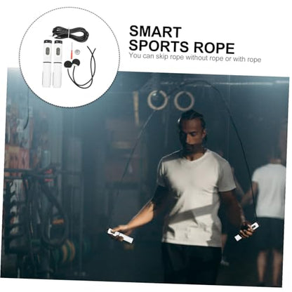 Weighted Cordless Jump Rope Digital Counter, Adjustable Indoor Ropeless Skipping Rope for Fitness Workout and Home Gym Training